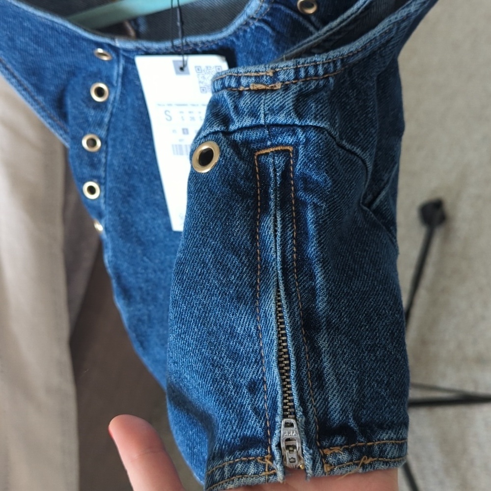 Zara Denim Cropped Top - Picture 4 of 5